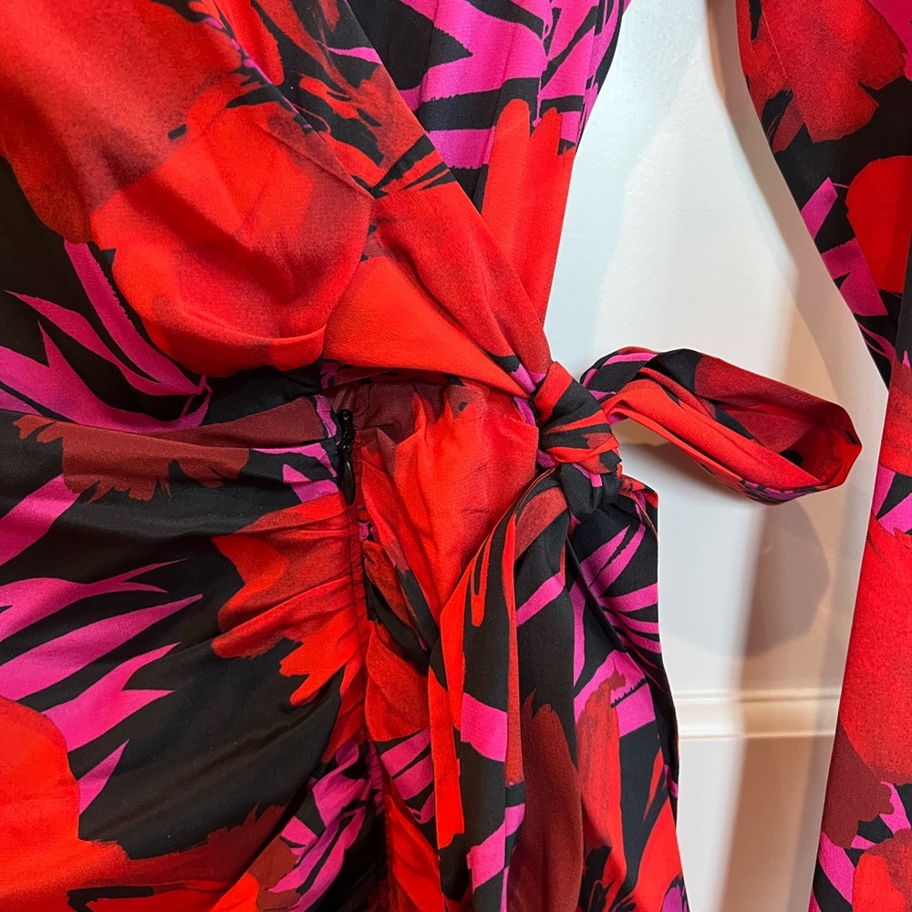 Veronica Beard Lorina Dress in Multi-Colored Poppy - Picture 8 of 11